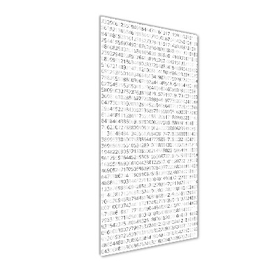 Cuadro decorativo en cristal con canto pulido vertical Código binario