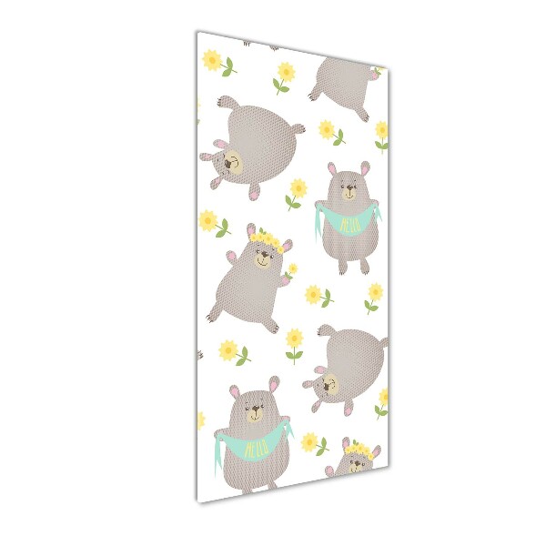 Foto obraz szkło hartowane pionowy Niedźwiadki