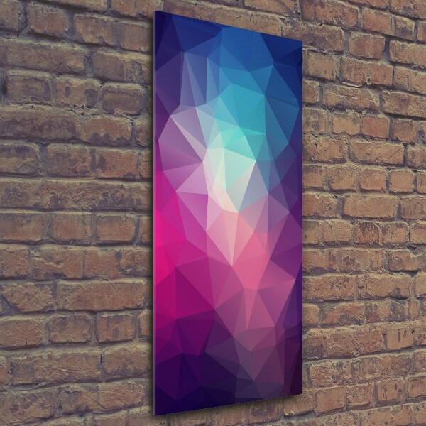 Cuadro decorativo en cristal con canto pulido vertical Fondo abstracto