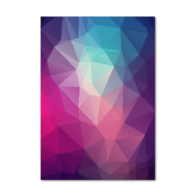 Cuadro decorativo en cristal con canto pulido vertical Fondo abstracto