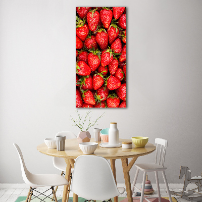 Cuadro de cristal moderno efecto brillo vertical fresas
