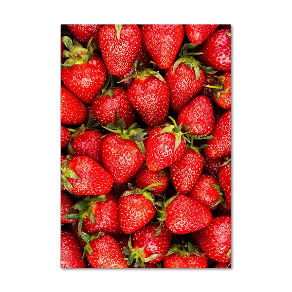 Cuadro de cristal moderno efecto brillo vertical fresas