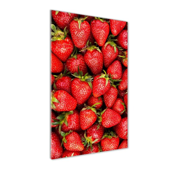 Cuadro de cristal moderno efecto brillo vertical fresas