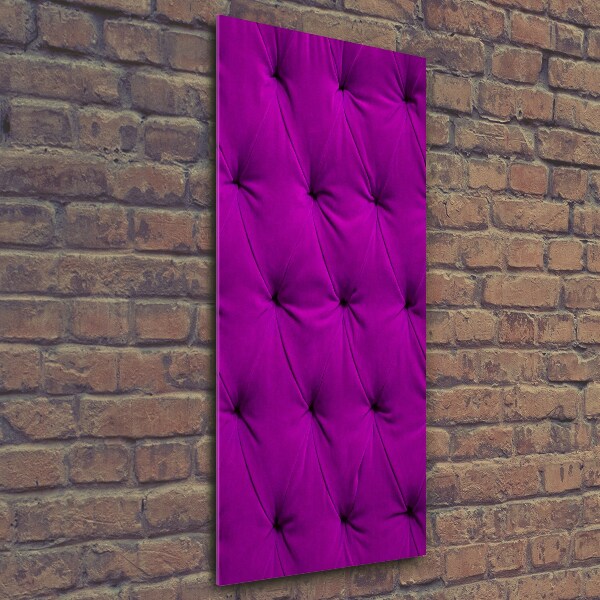 Cuadro decorativo en cristal con canto pulido vertical pared de terciopelo