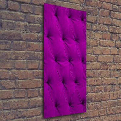 Cuadro decorativo en cristal con canto pulido vertical pared de terciopelo