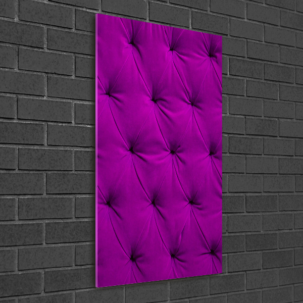 Cuadro decorativo en cristal con canto pulido vertical pared de terciopelo