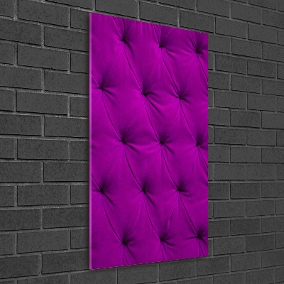 Cuadro decorativo en cristal con canto pulido vertical pared de terciopelo