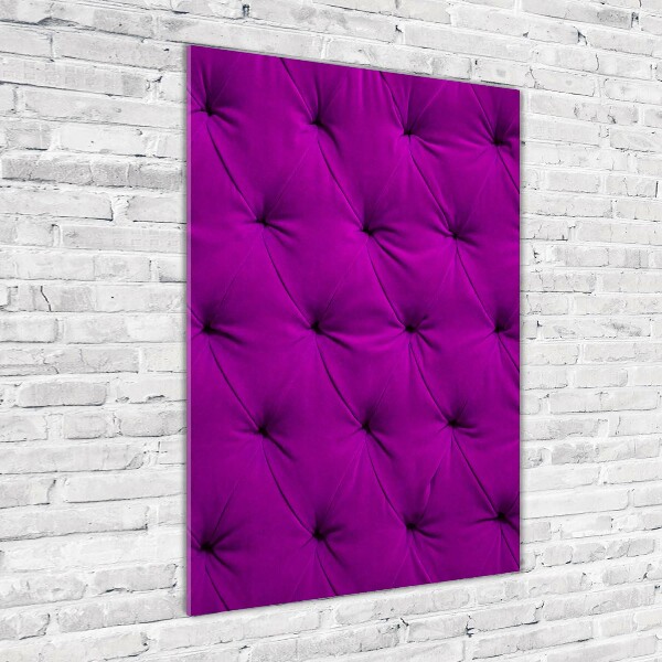 Cuadro decorativo en cristal con canto pulido vertical pared de terciopelo