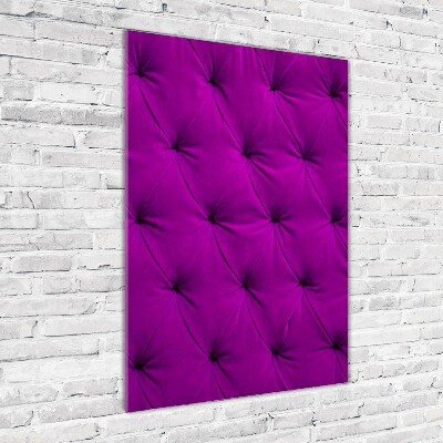 Cuadro decorativo en cristal con canto pulido vertical pared de terciopelo