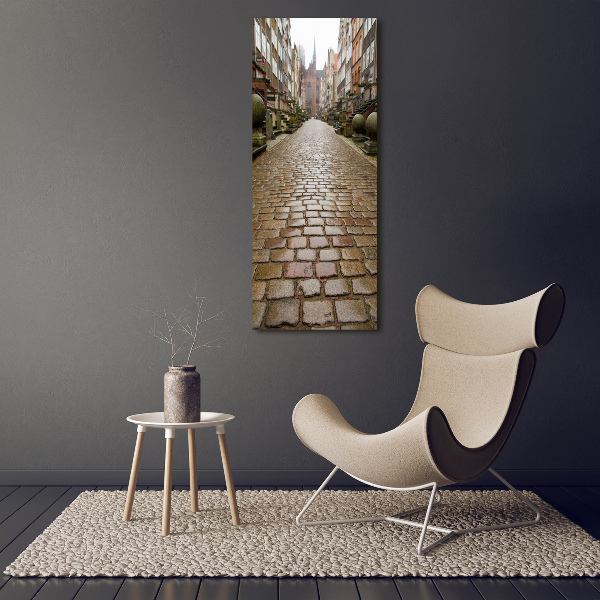 Cuadro decorativo en cristal con canto pulido vertical Gdansk, Polonia