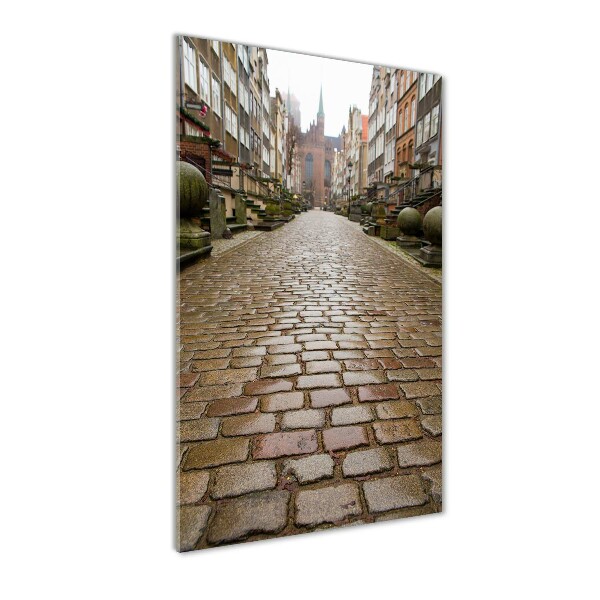 Cuadro decorativo en cristal con canto pulido vertical Gdansk, Polonia