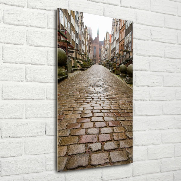 Cuadro decorativo en cristal con canto pulido vertical Gdansk, Polonia
