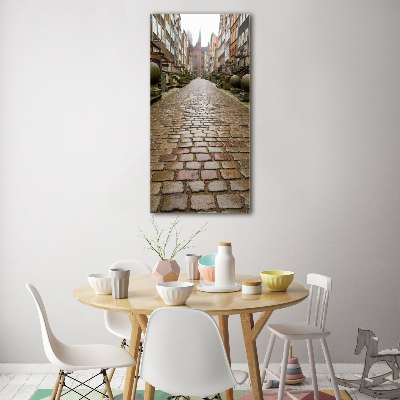Cuadro decorativo en cristal con canto pulido vertical Gdansk, Polonia