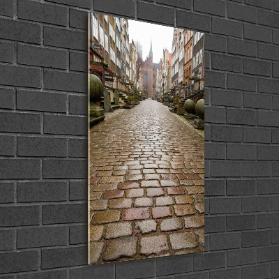 Cuadro decorativo en cristal con canto pulido vertical Gdansk, Polonia