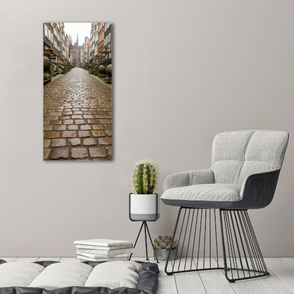 Cuadro decorativo en cristal con canto pulido vertical Gdansk, Polonia