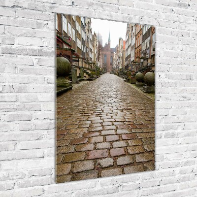 Cuadro decorativo en cristal con canto pulido vertical Gdansk, Polonia