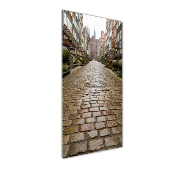 Cuadro decorativo en cristal con canto pulido vertical Gdansk, Polonia