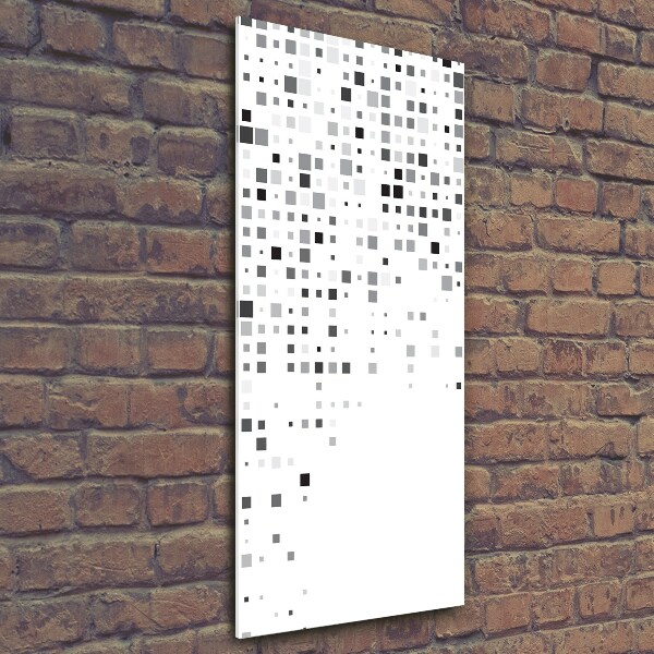 Cuadro de vidrio templado 4mm para pared vertical Cuadrados de abstracción