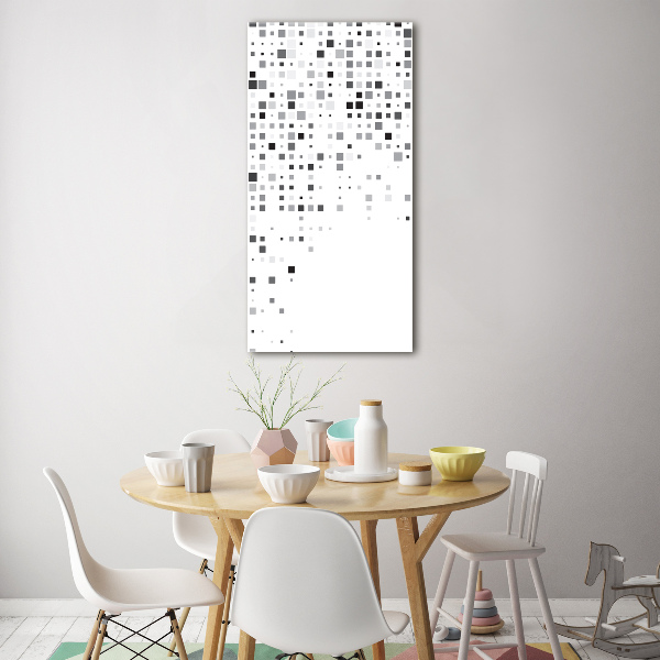 Cuadro de vidrio templado 4mm para pared vertical Cuadrados de abstracción