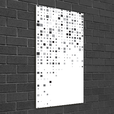 Cuadro de vidrio templado 4mm para pared vertical Cuadrados de abstracción