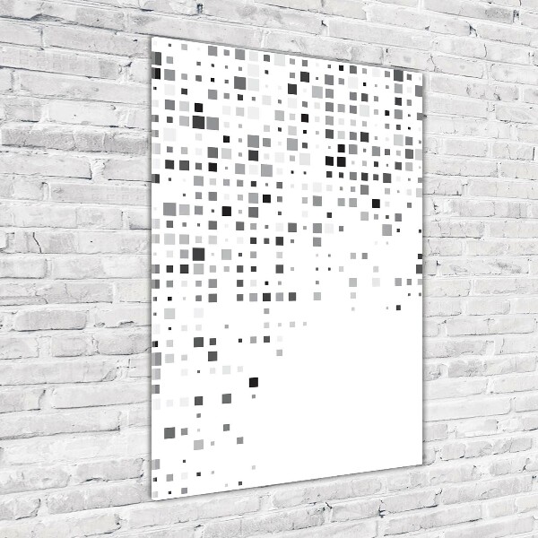 Cuadro de vidrio templado 4mm para pared vertical Cuadrados de abstracción