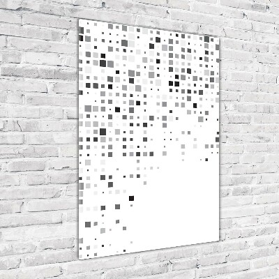 Cuadro de vidrio templado 4mm para pared vertical Cuadrados de abstracción