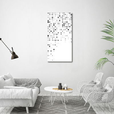 Cuadro de vidrio templado 4mm para pared vertical Cuadrados de abstracción