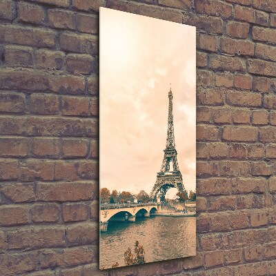 Cuadro de vidrio templado 4mm para pared vertical Torre Eiffel de París