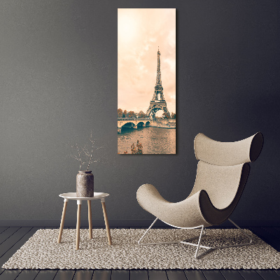 Cuadro de vidrio templado 4mm para pared vertical Torre Eiffel de París