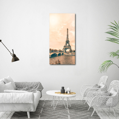Cuadro de vidrio templado 4mm para pared vertical Torre Eiffel de París
