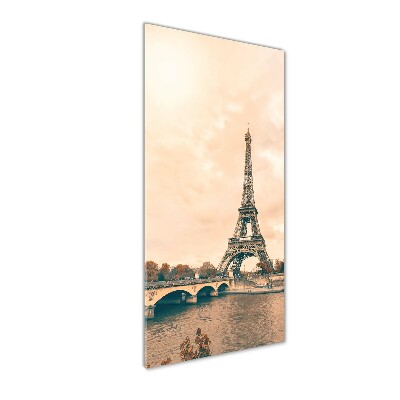 Cuadro de vidrio templado 4mm para pared vertical Torre Eiffel de París