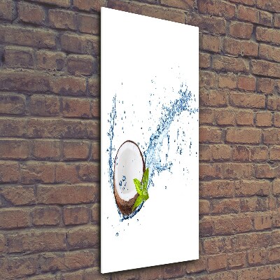 Cuadro de cristal moderno efecto brillo vertical Coco