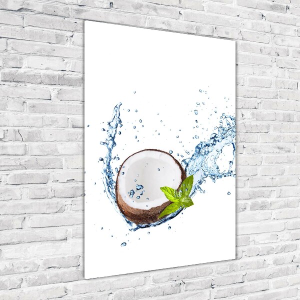 Cuadro de cristal moderno efecto brillo vertical Coco