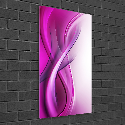 Cuadro de cristal moderno efecto brillo vertical Fondo de ondas