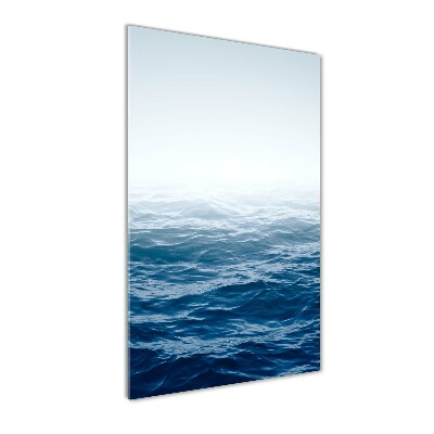 Cuadro de vidrio templado 4mm para pared vertical olas del mar