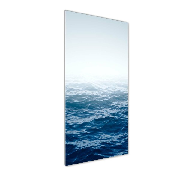 Cuadro de vidrio templado 4mm para pared vertical olas del mar