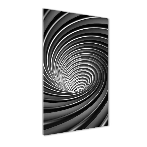Cuadro decorativo en cristal con canto pulido vertical Vórtice abstracto