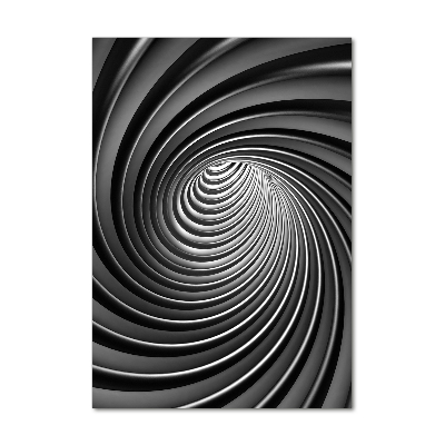 Cuadro decorativo en cristal con canto pulido vertical Vórtice abstracto