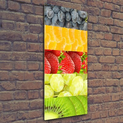 Cuadro de vidrio templado 4mm para pared vertical Fruta