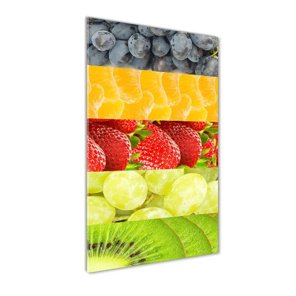 Cuadro de vidrio templado 4mm para pared vertical Fruta