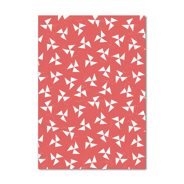 Cuadro decorativo en cristal con canto pulido vertical Fondo geométrico