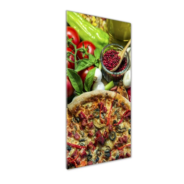 Fotoobraz szklany na ścianę do salonu pionowy Pizza