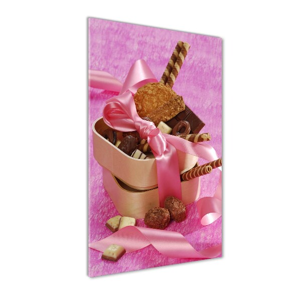 Cuadro de vidrio templado 4mm para pared vertical Dulces