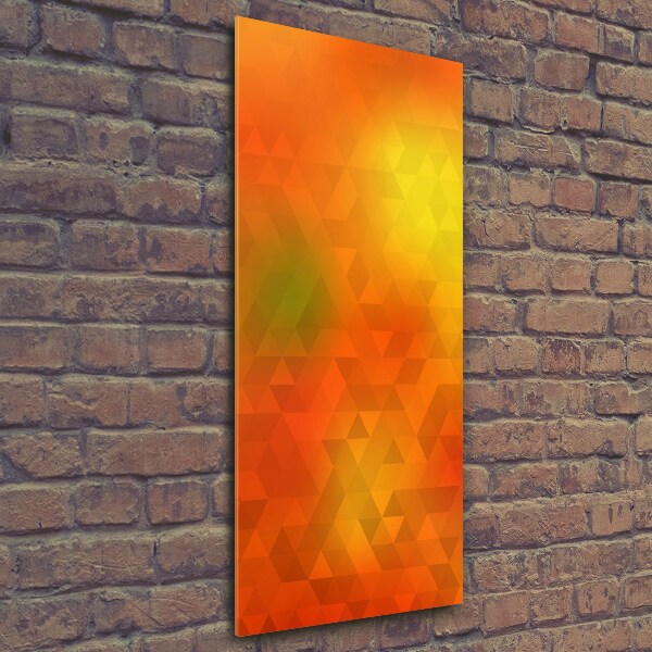 Fotocuadro de cristal elegante para hogar vertical Triángulos abstractos