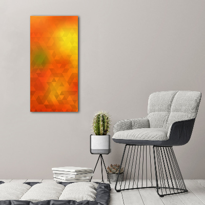 Fotocuadro de cristal elegante para hogar vertical Triángulos abstractos