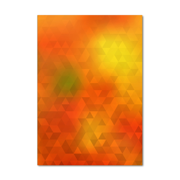 Fotocuadro de cristal elegante para hogar vertical Triángulos abstractos