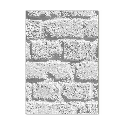 Cuadro de cristal moderno efecto brillo vertical pared de ladrillos