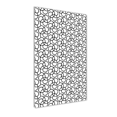 Cuadro decorativo en cristal con canto pulido vertical Fondo geométrico