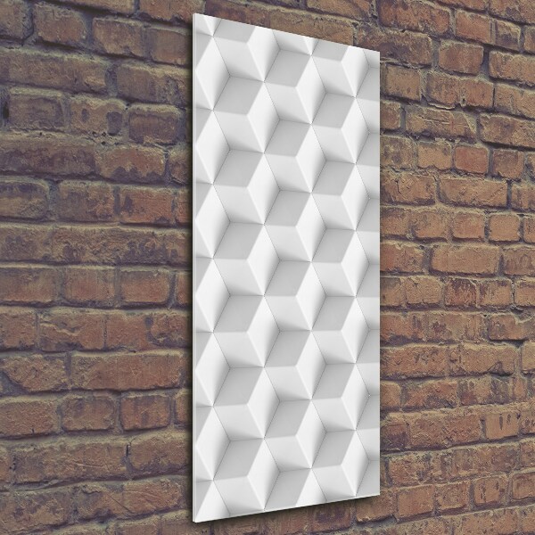 Cuadro de vidrio templado 4mm para pared vertical Abstracción 3D