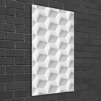 Cuadro de vidrio templado 4mm para pared vertical Abstracción 3D